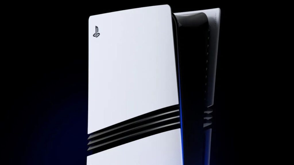 PS5 Pro console like Ghost of Yotei edition showing brushed metal vents and sculpted body