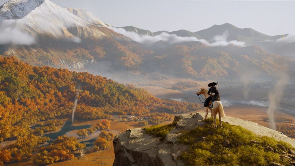 the moutains in ghost of yotei