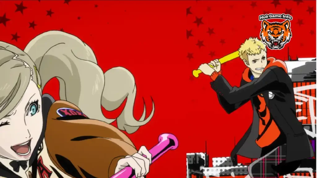 Ann and Ryuji characters scene